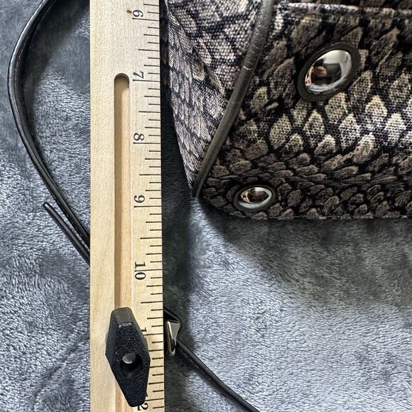 COACH Taylor PYTHON Satchel Shoulder Handbag Gunmetal Leather Trim EUC - Picture 8 of 10